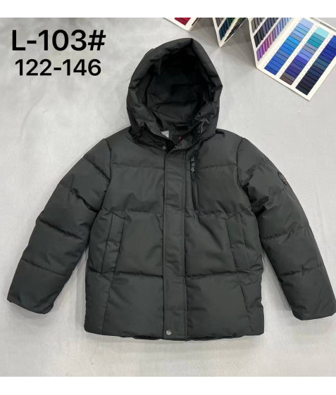 L-103 чорн Куртка хлопчик 122-146 по 5