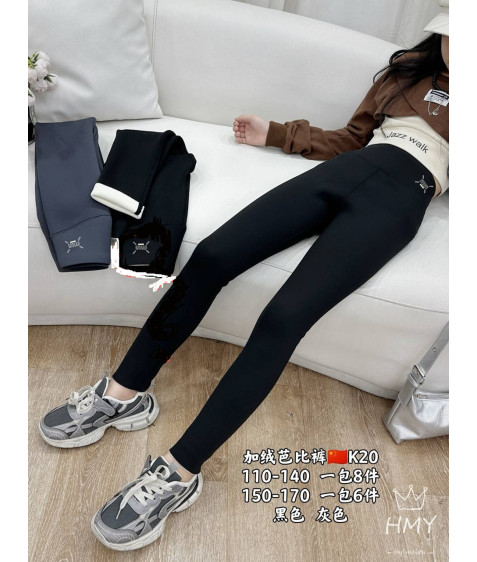 K20 чорн Лосини Фліс дівчинка 110-140 по 4