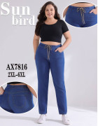 AX7816 т.син Джинси жіночі 2XL-6XL по 5