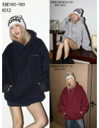 9012 чорн. Худі дитяче ФЛІС 140-180 по 5