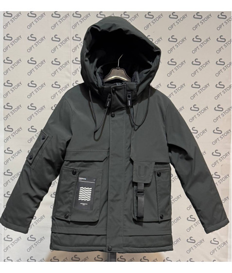 MY-773# хакі Куртка хлопчик 146-170 по 5