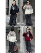 M5097 бордо Худі дитяче ФЛІС 130-170 по 5