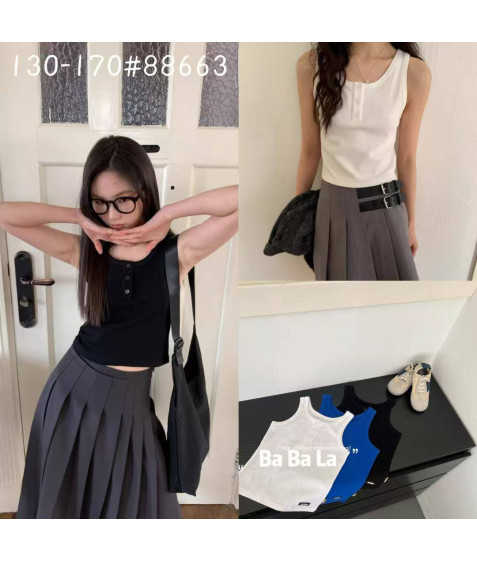 88663 біл. Майка дівчинка 130-170 по 5