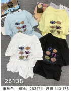 26217 біл. Футболка  дитяча 140-175 по 5