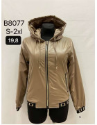 B8077-12 беж.Куртка жіноча S-2XL по 5