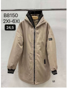 B8150-51 пудра.Куртка жіноча 3XL-7XL по 2  все 6XL
