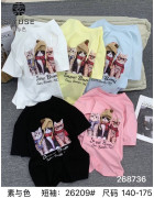 26209 чорн. Футболка  дитяча 140-175 по 5