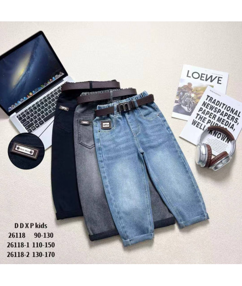 26118-1 син. Джинси дитячі 110-150 по 5