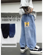 H887#2026 св.син. Джинси дитячі 17-21 по 5