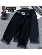 262377-2 чорн Штани-джогери дитячі ФЛІС 130-170 по 5