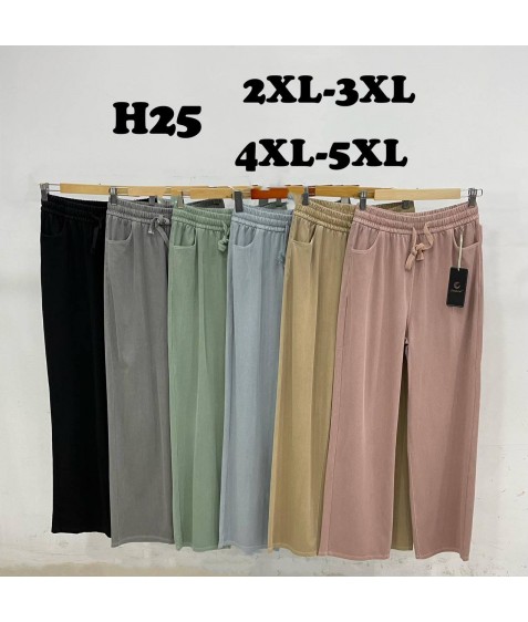 H25 (6 кольорів) Брюки жіночі 2XL\3XL-4XL\5XL по 12