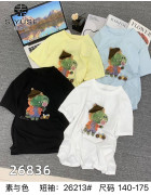 26213 чорн. Футболка  дитяча 140-175 по 5