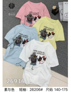 26206 рожев. Футболка  дитяча 140-175 по 5