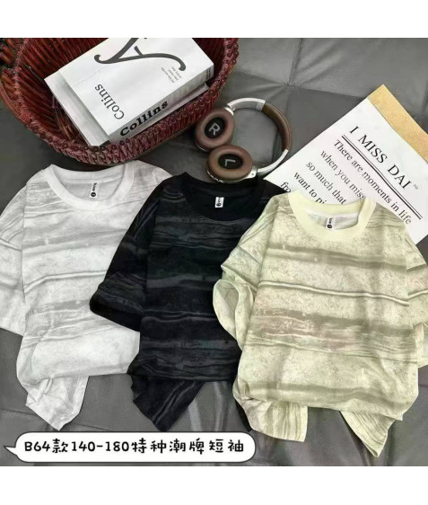 B64 біл. Футболка дитяча 140-180 по 5