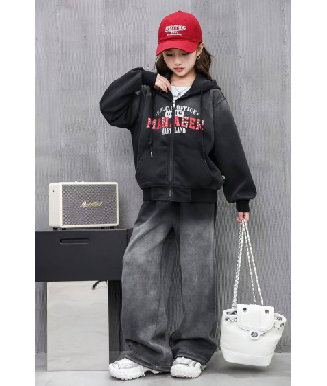 68002# чорн. Костюм дитячий 120-160 по 5