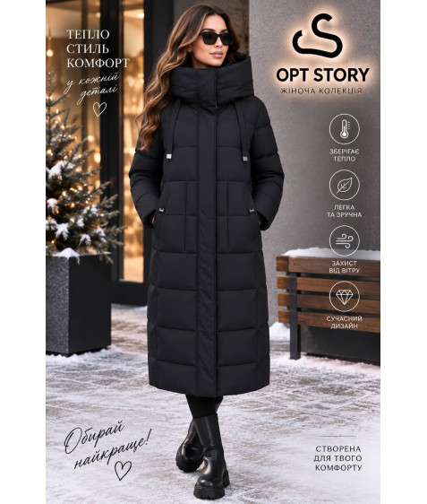 3330#1 чорн. Куртка жіноча Caroles XL-6XL (105см) по 6