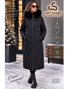 517#1 чорн. Куртка жіноча Caroles ВЕРБЛЮД  XL-6XL(105см) по 6