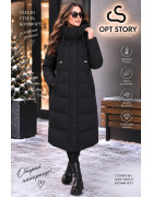 550#1 чорн. Куртка жіноча Caroles L-5XL (90см) по 6