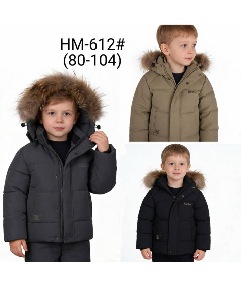 HM-612 чорн. Куртка хлопчик 80-104 по 5