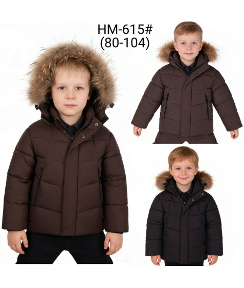 HM-615 чорн. Куртка хлопчик 80-104 по 5