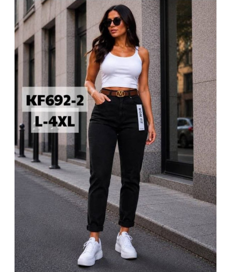 KF692-2 чорн Джинси жіночі L-4XL по 5