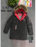 L-32 серый Куртка хлопчик 140-164 по 5