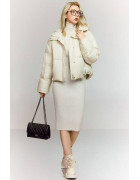 M25-495#1490 беж Куртка жіноча OVERSIZE 42-44-46 по 3