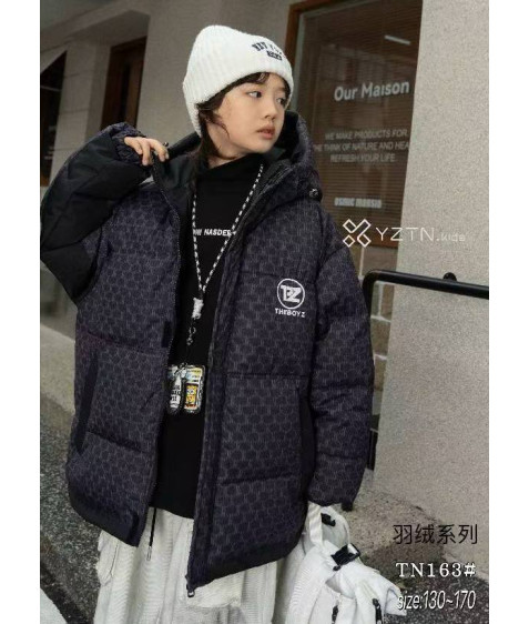 TN0163# чорн Куртка дівчинка 130-170 по 5