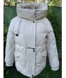 075#90 беж Куртка жіноча зима Calores L-5XL (65 см)  по 6шт