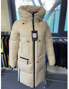 808#75 беж Куртка жіноча зима Calores S-3XL (90 см) по 6шт