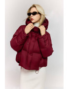 M25-495#1461 бордо Куртка жіноча OVERSIZE 42-44-46 по 3