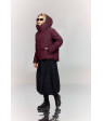 M25-495#1461 бордо Куртка жіноча OVERSIZE 42-44-46 по 3