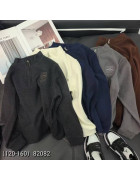 82082 сір. Реглан Half-zip плюш дитячий 120-160 по 5