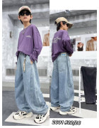 2601 син Джинси дитячі 22-26  по 5