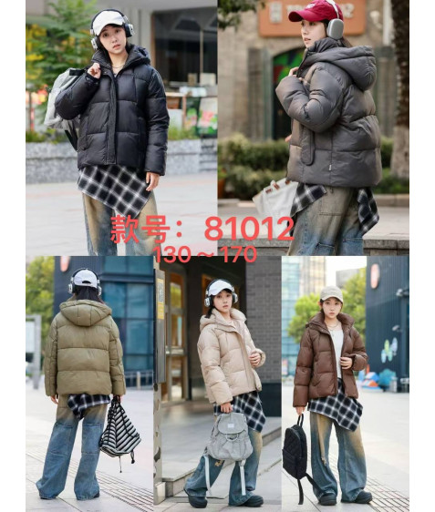 81012 чорн Куртка дитяча 130-170 по 5