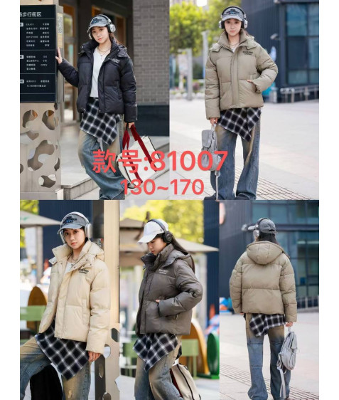 81007 чорн Куртка дитяча 130-170 по 5