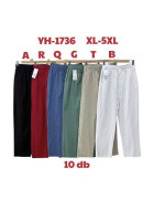 YH-1736#A чорн. Штани жіночі XL-5XL по 5