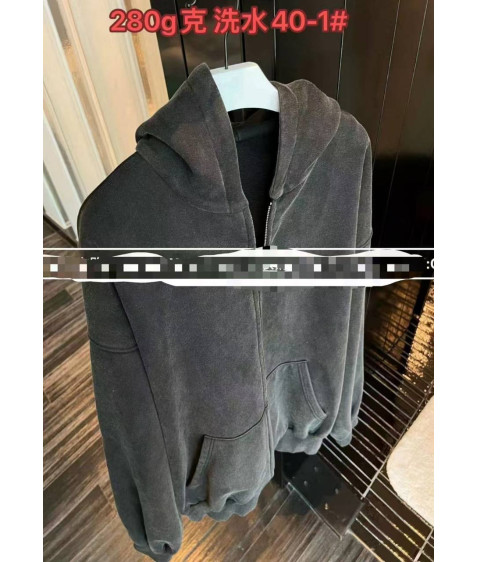 40-1 чорн.Зіп- Худі дорослий  OVERSIZE по 3